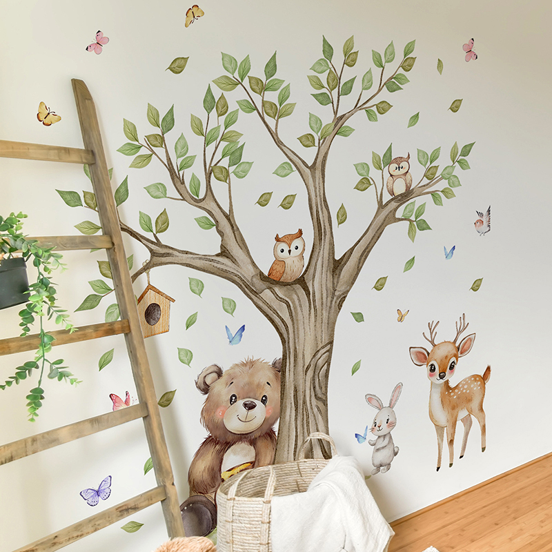 Cartoon Jungle Animals Park Wa - Baby Nursery Jungle Animals 评论和价格