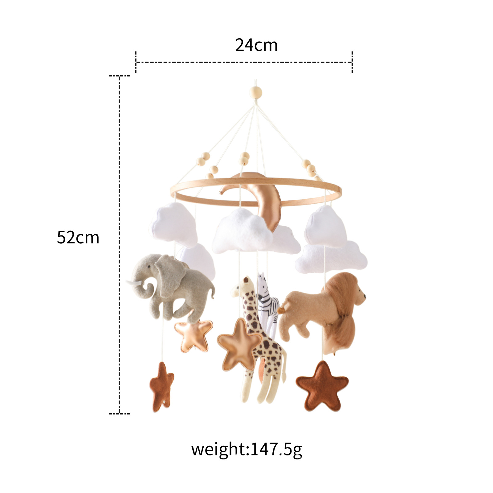 Hot Sale Nordic Handmade Felt  - Baby Nursery Crib 评论和价格